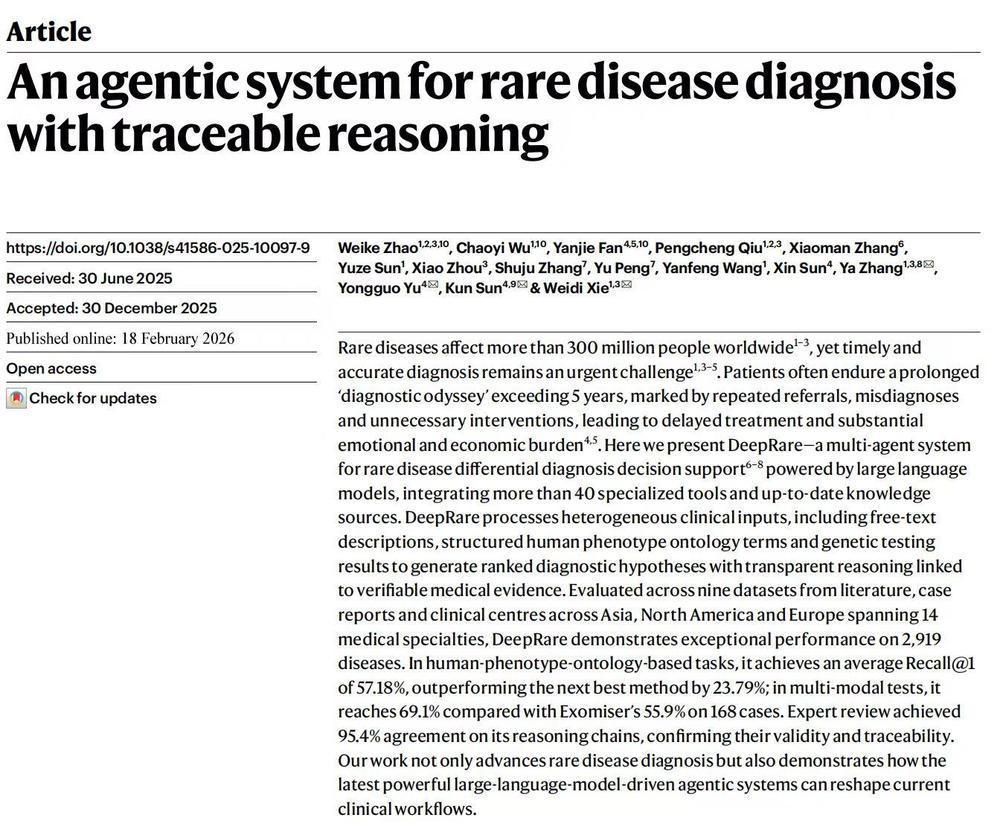 中国科研团队研发出AI看病系统 诊断罕见病“有根有据”(图1)